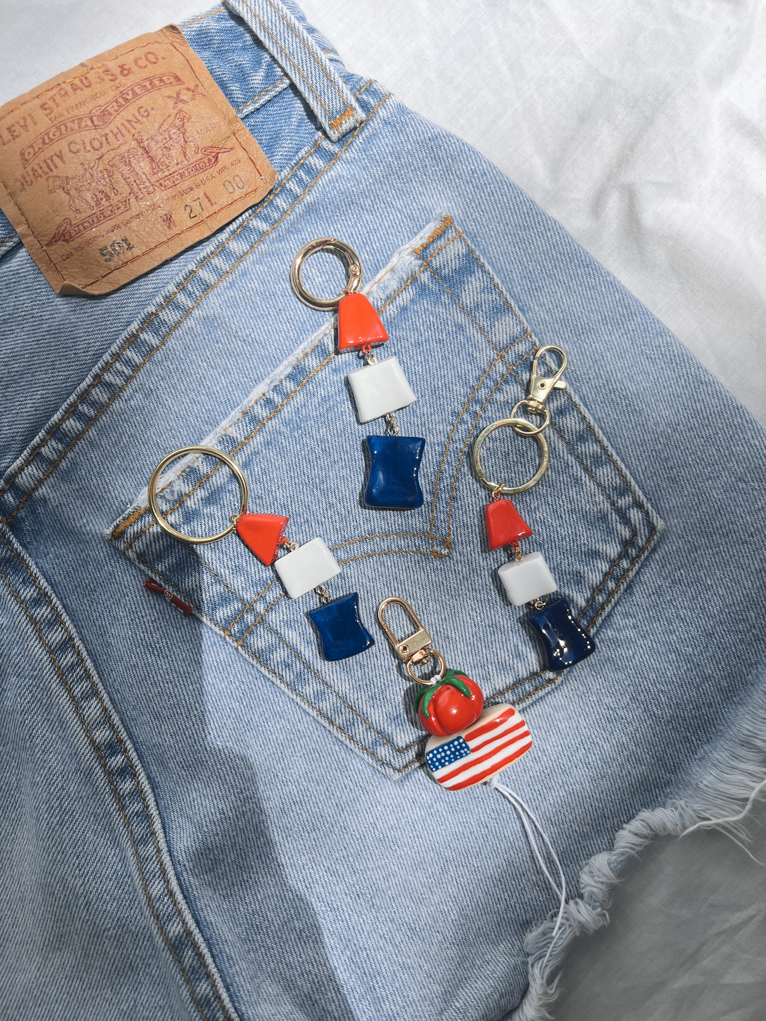 USA Bone Fish Charm